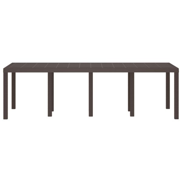 Градинска маса Кафяво 250 x 100 x 73 см полиратан