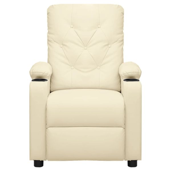 Реклайнер, кремав, изкуствена кожа