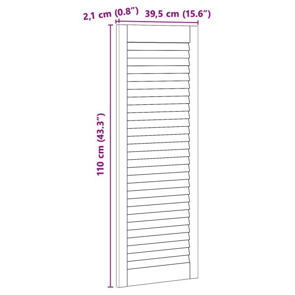 Врата за шкаф с врата 4 pcs Естествен 110 x 2,1 x 39,5 см