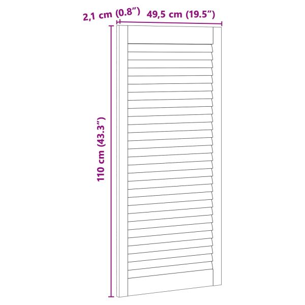 Врата за шкаф с врата 4 pcs Естествен 110 x 2 x 49,5 см