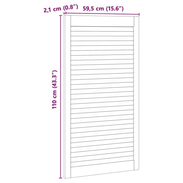 Врата за шкаф с врата 4 pcs Естествен 110 x 2,1 x 59,5 см