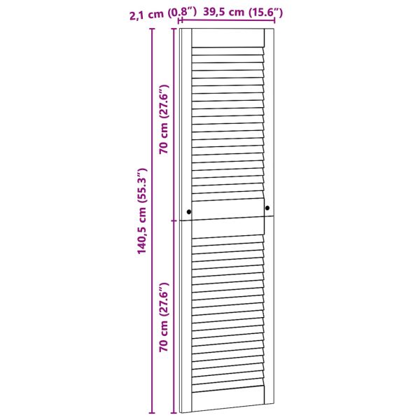 Врата за шкаф с врата 4 pcs Естествен 140,5 x 2,1 x 39,5 см