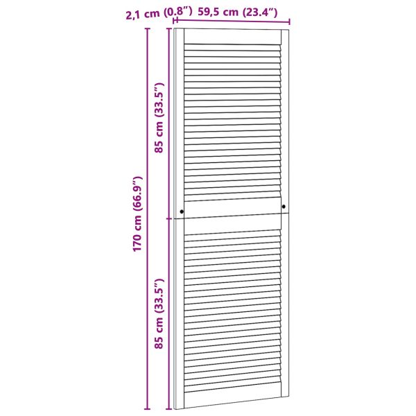 Врата за шкаф с врата 4 pcs Естествен 170 x 2,1 x 59,5 см