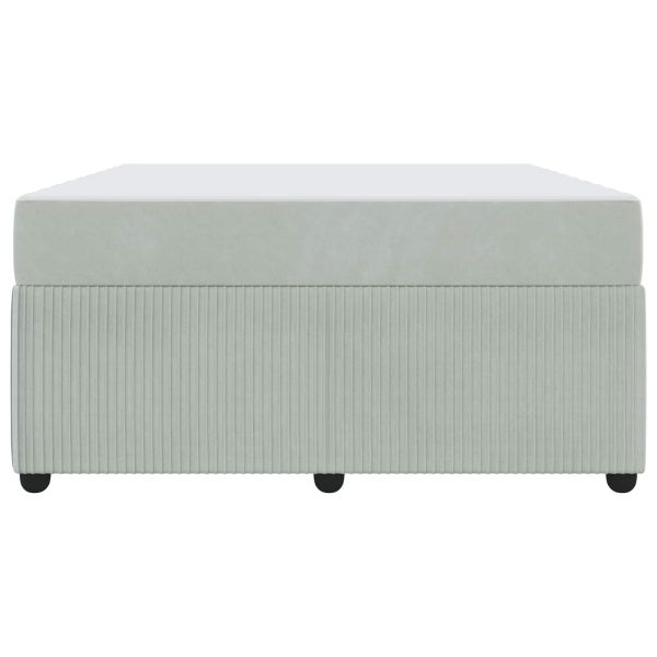 Рамка за легло с матрак Светлосиво 160 x 200 cm текстил