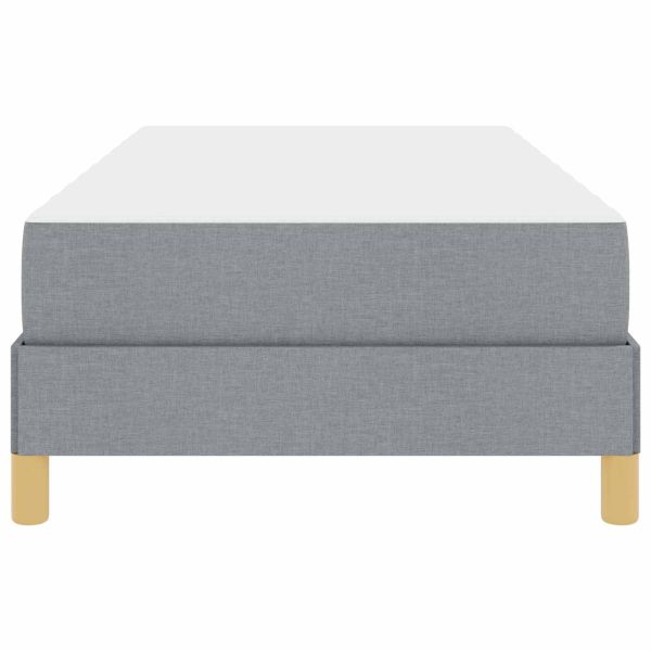 Легло с пружинирана основа Светлосиво 90 x 190 cm текстил