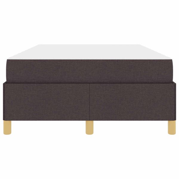 Рамка за легло с матрак Тъмен кафяв 120 x 200 cm текстил