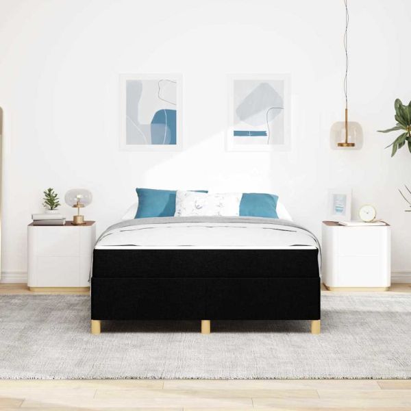 Рамка за легло с матрак Черно 140 x 200 cm текстил