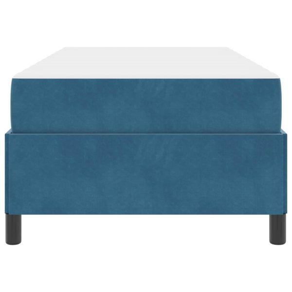 Рамка за легло с матрак Тъмен син 80 x 200 cm текстил