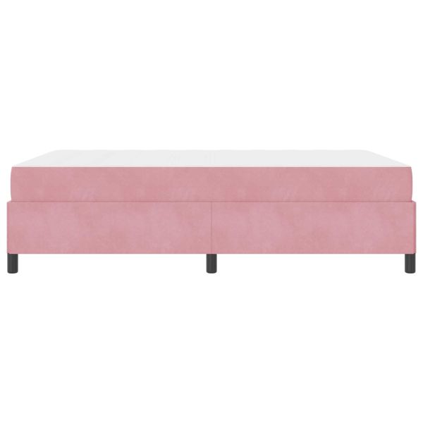 Рамка за легло с матрак Розово 160 x 200 cm текстил