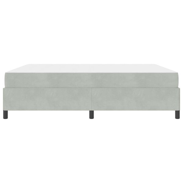 Рамка за легло с матрак Светлосиво 180 x 200 cm текстил