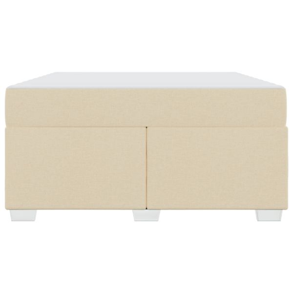 Рамка за легло с матрак Крем 160 x 200 cm текстил