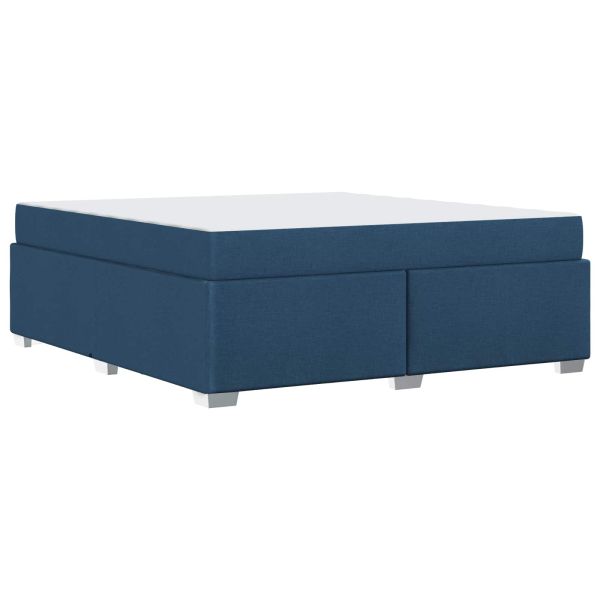 Рамка за легло с матрак Синьо 180 x 200 cm текстил