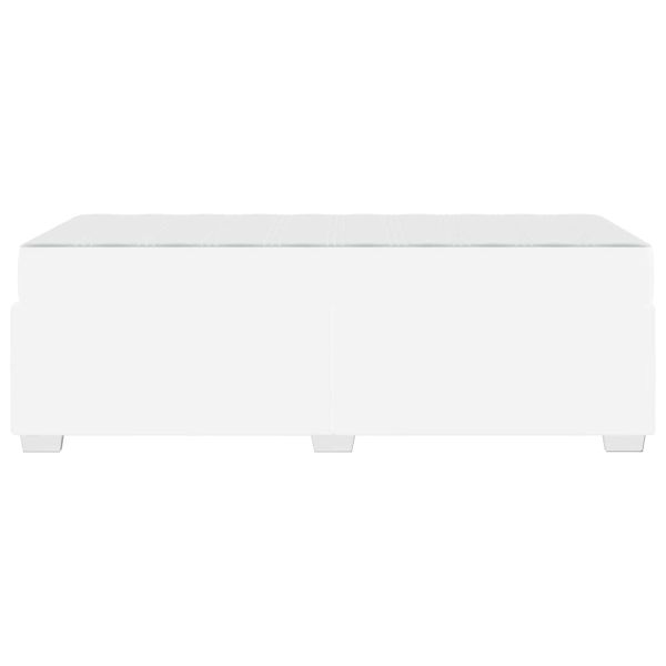 Рамка за легло с матрак Бяло 100 x 200 cm текстил