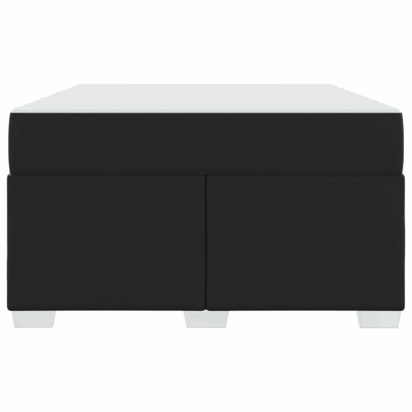 Рамка за легло с матрак Черно 120 x 200 cm текстил