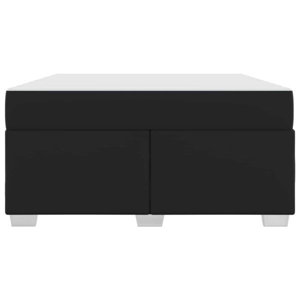 Рамка за легло с матрак Черно 160 x 200 cm текстил