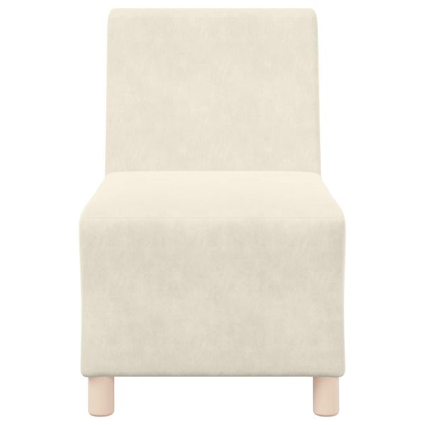 Модулен диван без ръкави 2 pcs Крем 55 x 74 x 82 см Кадифе