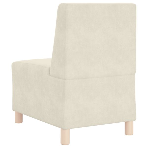 Модулен диван без ръкави 2 pcs Крем 55 x 74 x 82 см Кадифе