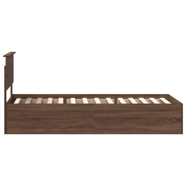 Рамка за легло с таблото Кафяв дъб 90 x 200 cm Инженерно дърво