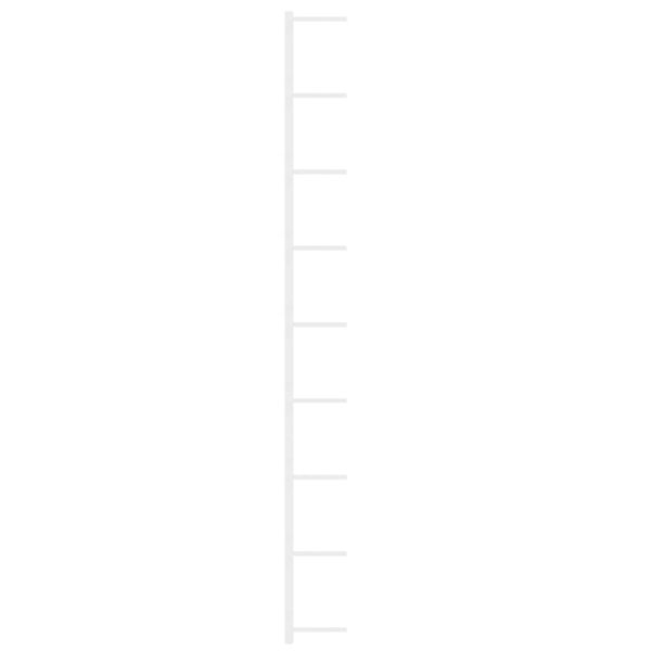 Стойка за вино за 9 бутилки, стенен монтаж, бяла, желязо