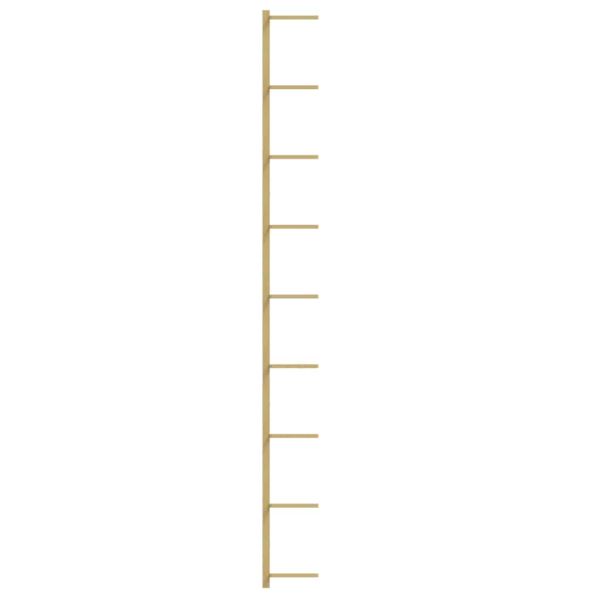 Стойки за вино за 9 бутилки стенен монтаж 2 бр златисти желязо