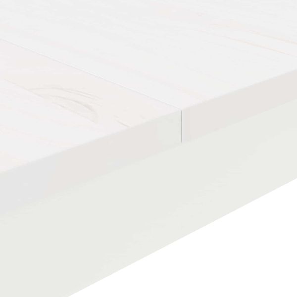 Бар маса Бяло 110 x 55 x 105 см Солидно борово дърво