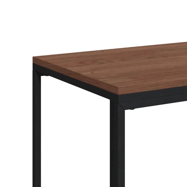 Помощна маса с колелца черна 40x30x63,5 см инженерно дърво