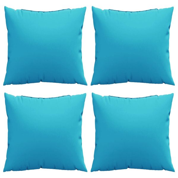 Пухени възглавници 4 pcs Тюркоаз 40 x 40 cm Полиester плат