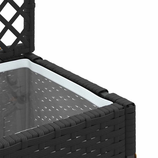 Градинска саксия Черно 35 x 30 x 135 см Метал