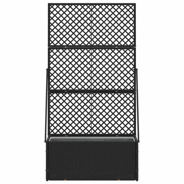 Градинска саксия Черно 70 x 30 x 135 cm Метал