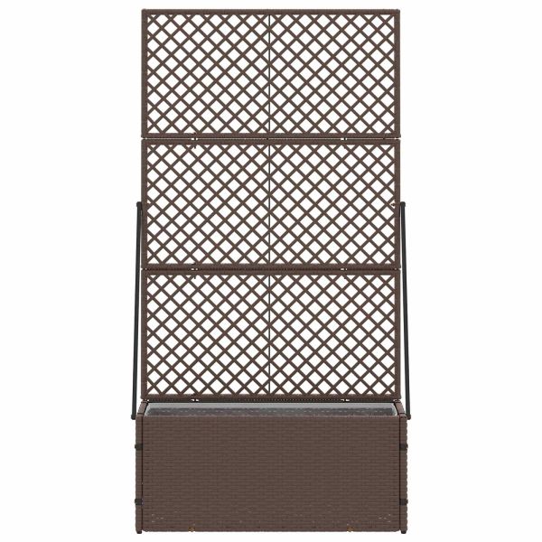 Градинска саксия Кафяво 70 x 30 x 135 cm Метал