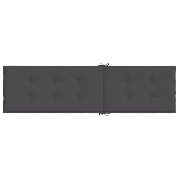 Възглавница за стол шезлонг меланж антрацит (75+105) x 50 x 4 см