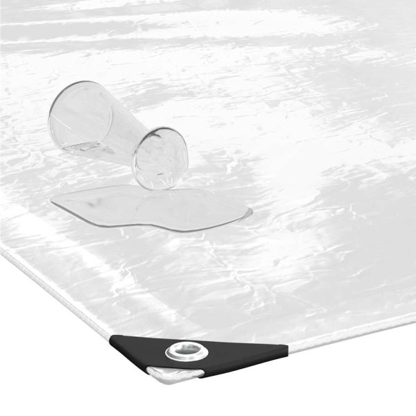 Прозрачен брезент с капси 1x12 m PVC