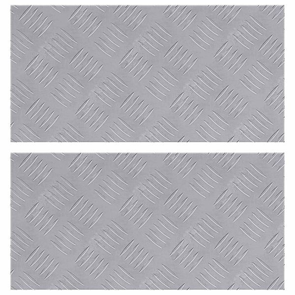 Стъпало Правоъгълна 2 pcs Сребрист 50 x 25 cm Алуминий