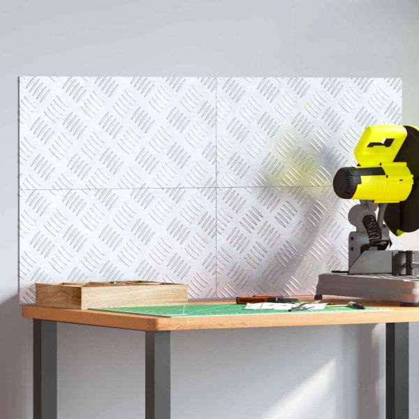 Стъпало Правоъгълна 4 pcs Сребрист 50 x 25 cm Алуминий