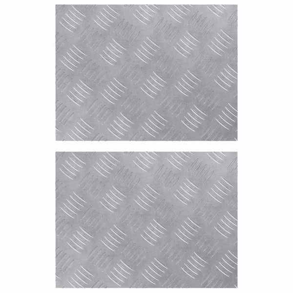 Стъпало Правоъгълна 2 pcs Сребрист 40 x 30 cm Алуминий