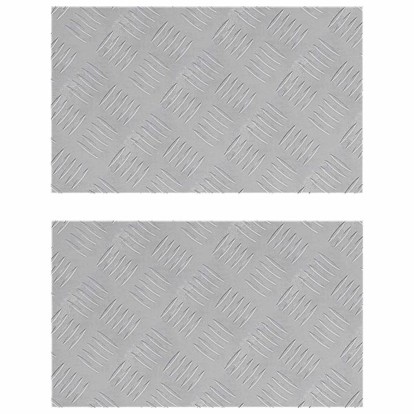 Стъпало Правоъгълна 2 pcs Сребрист 50 x 30 cm Алуминий