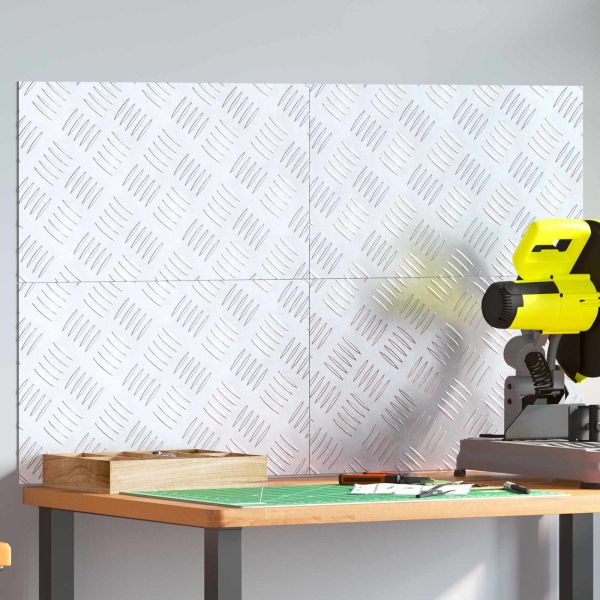 Стъпало Правоъгълна 4 pcs Сребрист 50 x 30 cm Алуминий