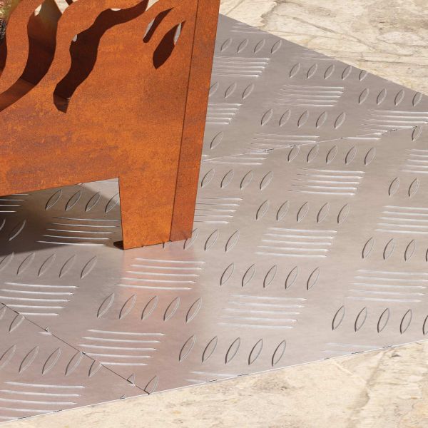 Стъпало Правоъгълна 4 pcs Сребрист 50 x 40 cm Алуминий