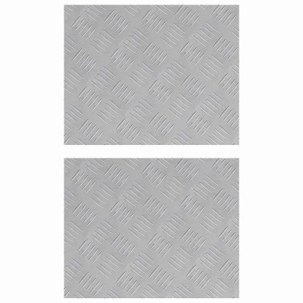 Стъпало Правоъгълна 2 pcs Сребрист 50 x 40 cm Алуминий