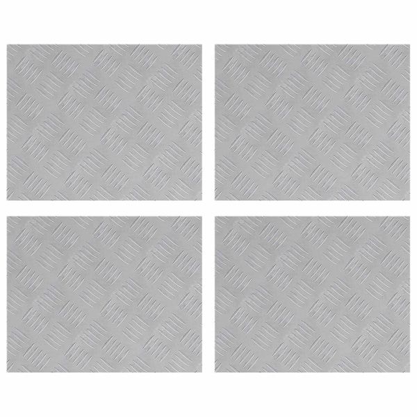 Стъпало Правоъгълна 4 pcs Сребрист 50 x 40 cm Алуминий