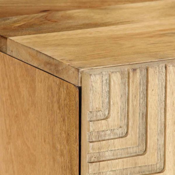 ТВ шкаф кафяв 105x33x46 cm масивна дървесина манго