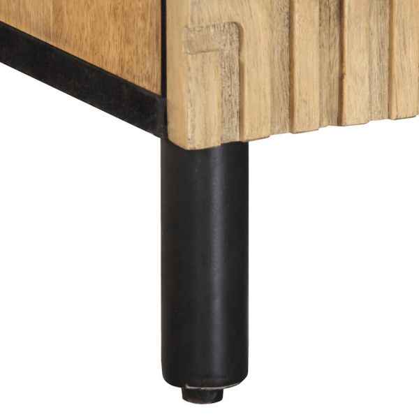 ТВ шкаф кафяв 105x33x46 cm масивна дървесина манго