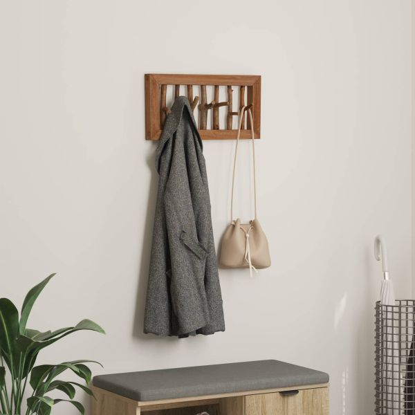 Закачалка Кафяво 50 x 11 x 25 см Масивно махагоново дърво