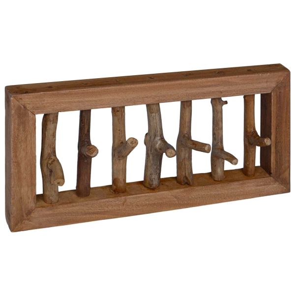 Закачалка Кафяво 50 x 11 x 25 см Масивно махагоново дърво