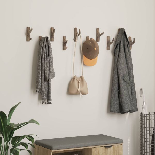 Кука Кафяво 4 x 4 x 14 см Солидно възстановено дърво