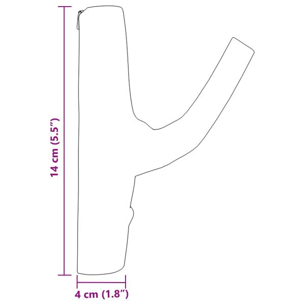 Кука Кафяво 4 x 4 x 14 см Солидно възстановено дърво