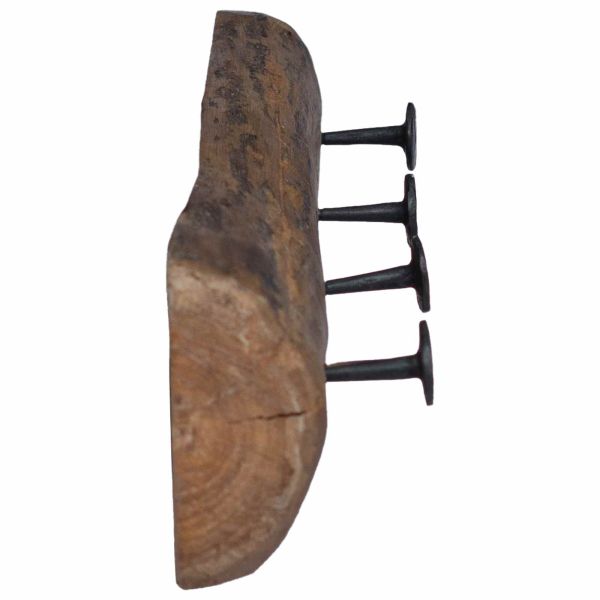 Закачалка Кафяво 50 x 8 x 12 см Солидно възстановено дърво