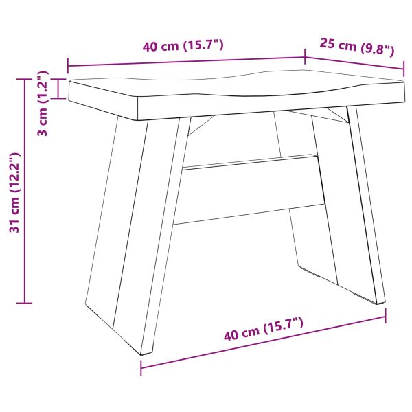 Стук Естествен 40 x 25 x 31 см Махагоново дърво