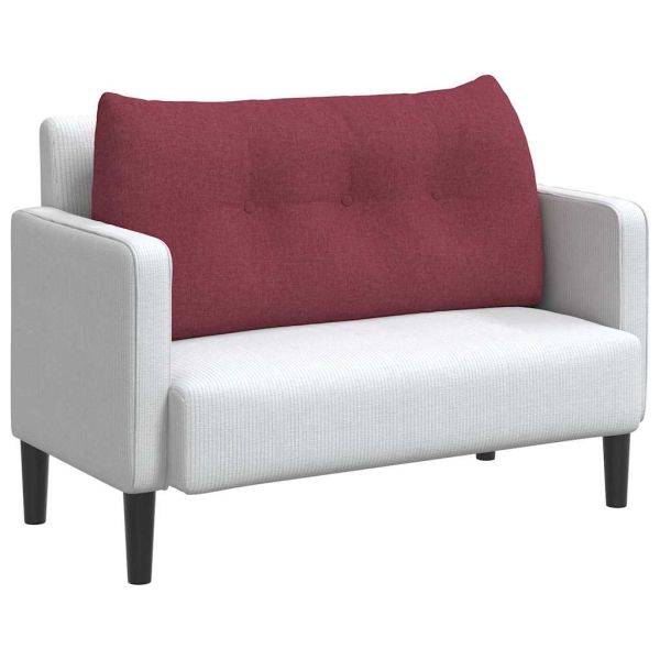 Възглавница за гръб Виненочервен 100 x 24 x 50 см текстил