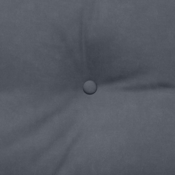 Възглавница за гръб Тъмен сив 100 x 24 x 50 см Кадифе